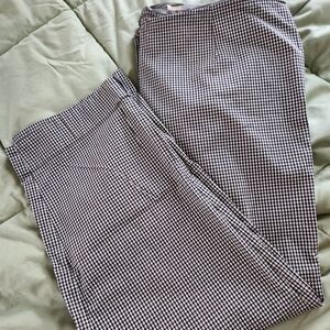 Talbots Classic Black and White Checkered Pants